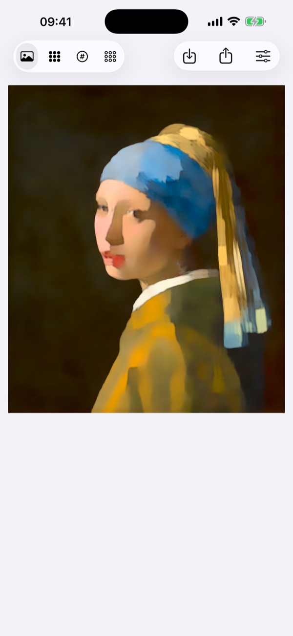 La photo retravaillée en dessin : aplats de couleur, contours marqués.