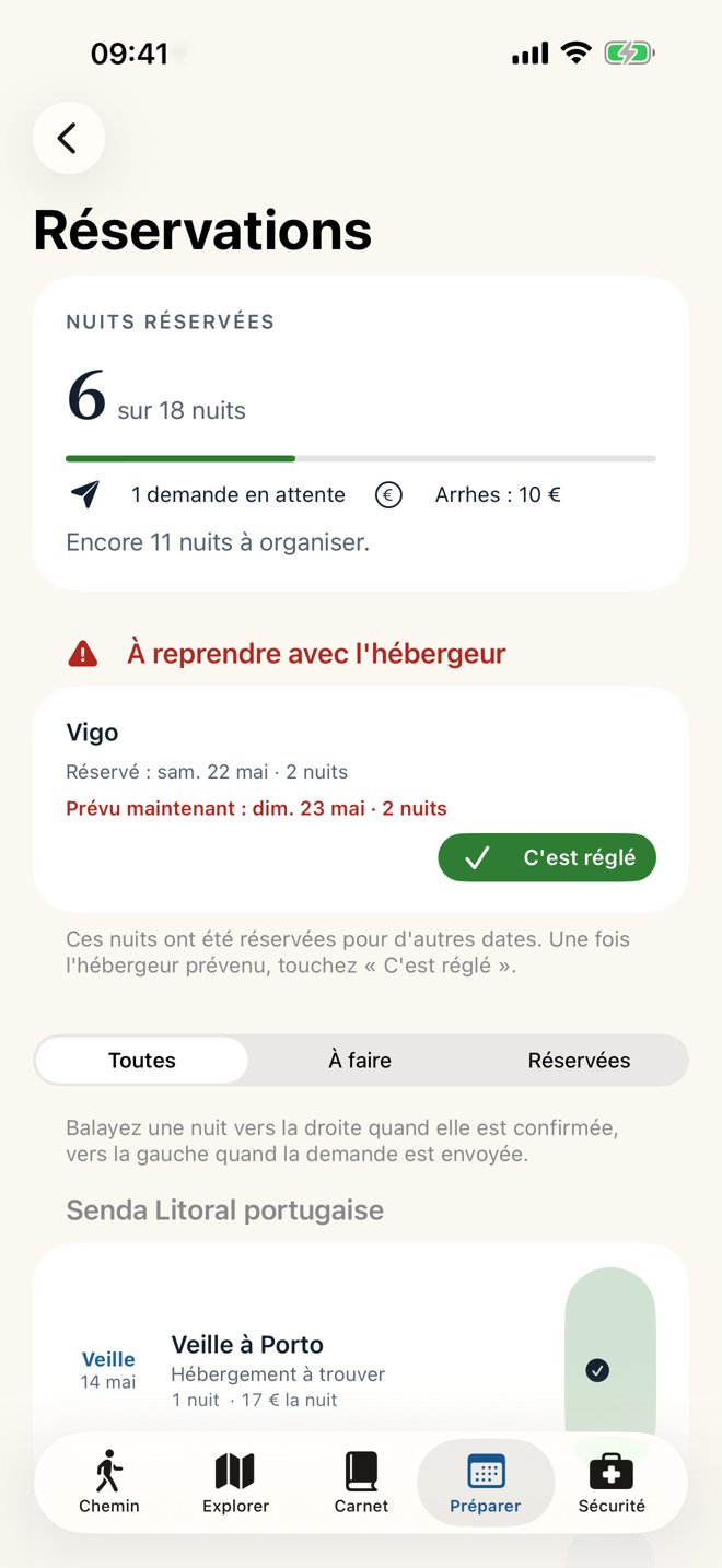 Suivi des réservations, nuit par nuit