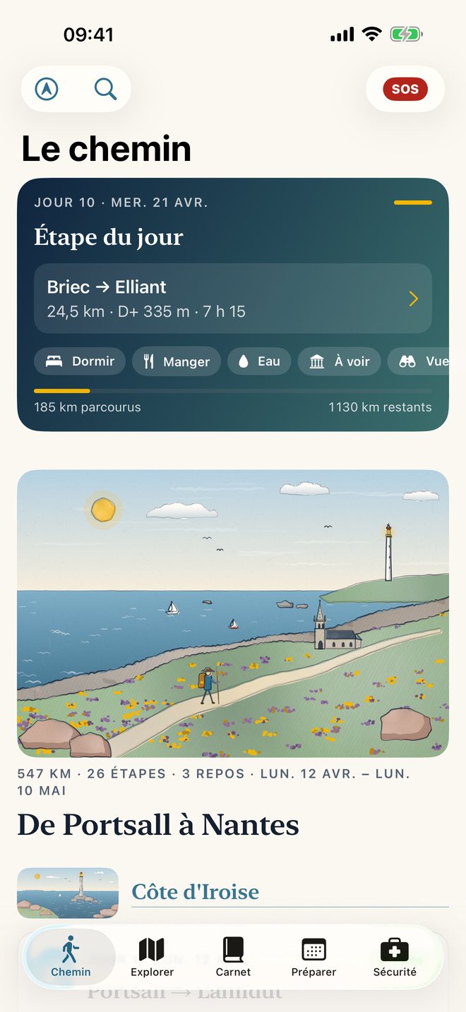 Le chemin, étape par étape